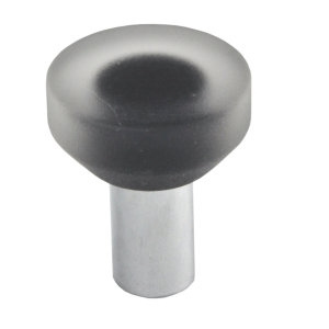 conical chrome knob metacrylate coffee goma furniture handle 0031024v0104