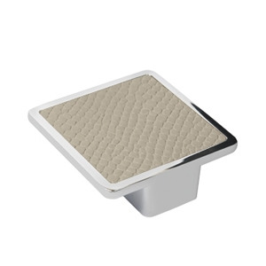 tirador asa cuadrada polipiel serpiente beige mate herrajes mueble diseño moderno n121