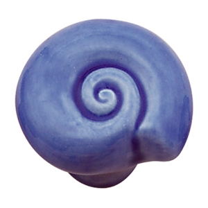 blue porcelain sea snail bathroom furniture handle 319m1