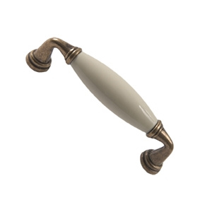 cream porcelain handle with bronze fitting classic furniture handle 258 390b6