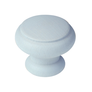 cabinet drawer knob 40mm wood painted baby blue bouton meuble 40mm bois peint bleu clair