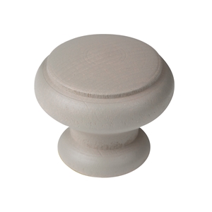 cabinet drawer knob 40mm wood painted grey bouton meuble 40mm bois peint gris