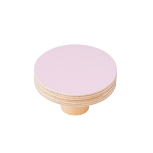 round cabinet knob 50mm birch plywood abedul pink baby furniture bouton rond 50mm bois de bouleau abedul rose pour meuble de bebe