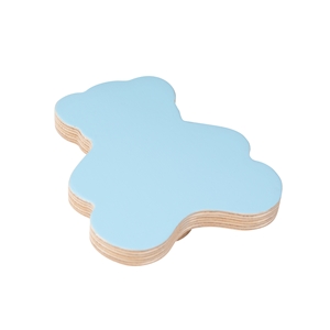 pomo mueble bebe oso 67mm madera abedul pintura azul celeste bouton ours 67mm bois de bouleau laque bleu bebe pour meuble de bebe