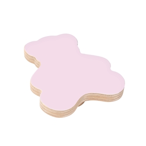 bouton ours 67mm bois de bouleau laque rose pour meuble de bebe bouton ours 67mm bois de bouleau laque rose pour meuble de bebe