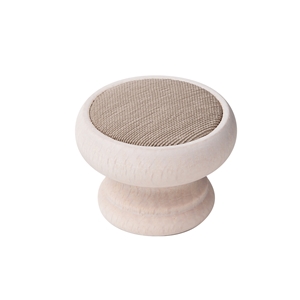 bouton 37mm bois blanc decape avec tissu sable bouton 37mm bois blanc decape avec tissu sable