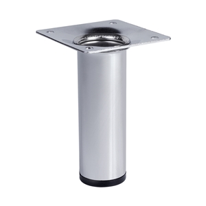 pied meuble rond 30mm h100mm chrome pied meuble rond 30mm h100mm chrome