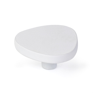 triangular knob metal 39x39mm white