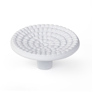 pomo plato redondo metal 42mm blanco