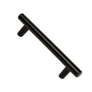 tirador asa de mueble acero pintura negro mate para puerta cocina 96mm total 156mm poignee de meuble acier peint noir mat 96mm total 156mm