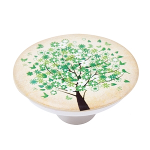 pomo abs con serigrafia arbol verde para mueble infantil ap1099