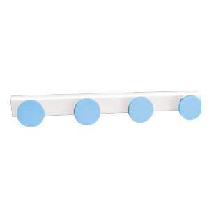 hangerknobs abs blue with whitebase coat hook rack n428