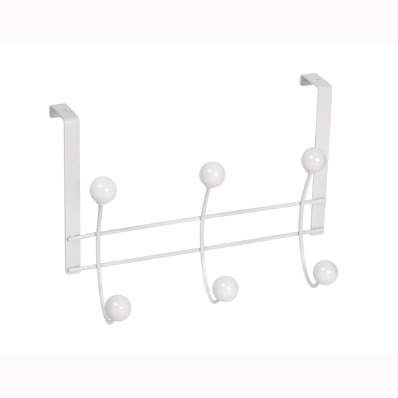 percha puerta blanca con bolas blancas 265x190mm 902blbl6