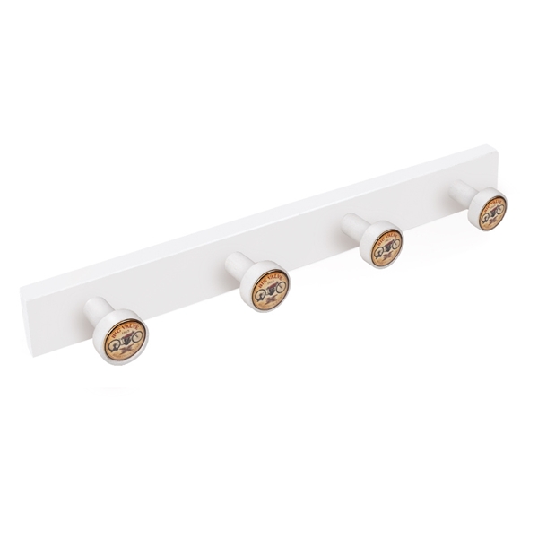 percha pomos madera lacada blanca pomos big valvle perchero diseno retro mueble vintage 9030bl