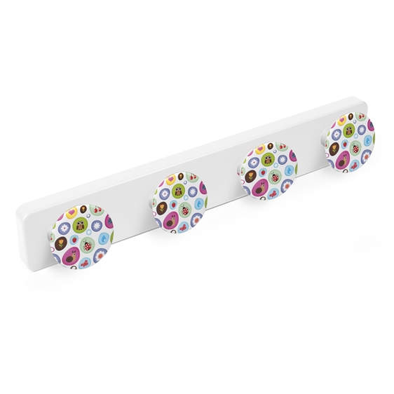 hanger abs white colour knobs dots baby children furniture hook tienda precio venta online 9053bl