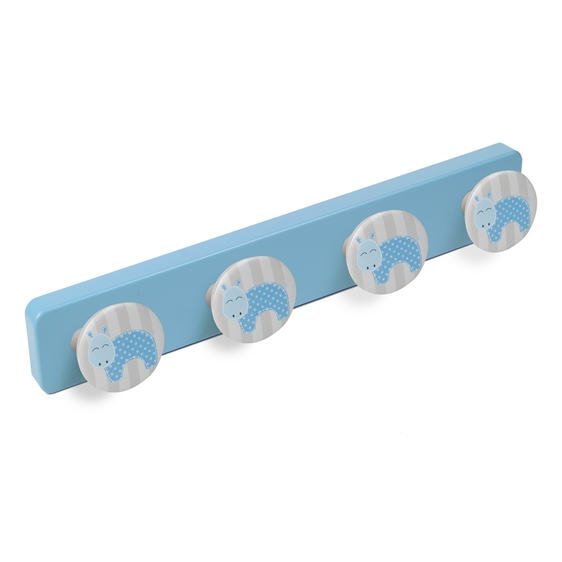 hanger abs baby blue colour knobs hippo baby children furniture hook tienda precio venta online 9057azc