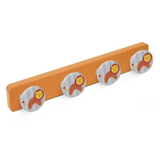 hanger abs orange colour knobs lion baby children furniture hook tienda precio venta online 9059na