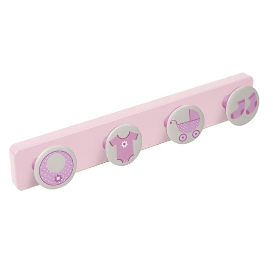 hanger abs pink colour knobs baby clothes baby children furniture hook tienda precio venta online 9061rs