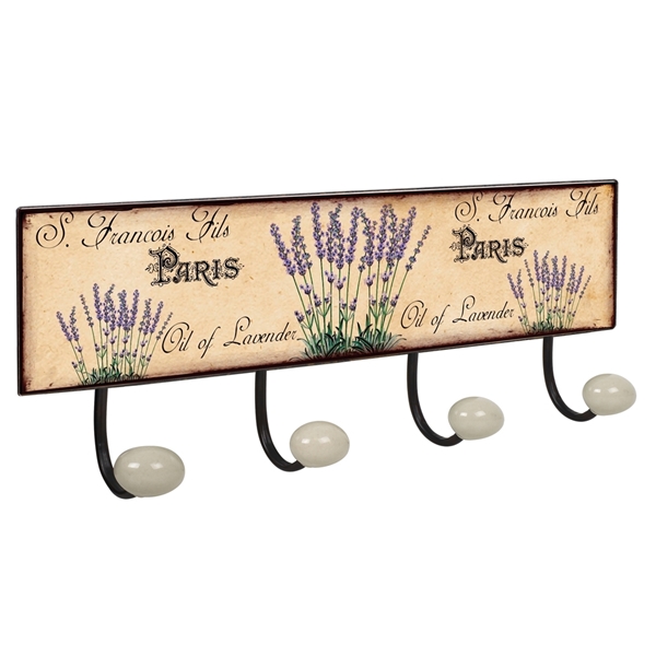 percha pared pomos porcelana lavanda vintage retro ap1401