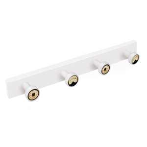 porte manteaux mural boutons bois blanc metres vintage retro ap1535