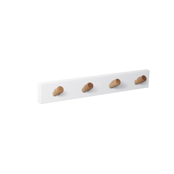 wall hanger white wood 4 inclined knobs natural wood scandinavian nordic design patere mur bois blanc 4 boutons inclines1 naturels nordique scandinave