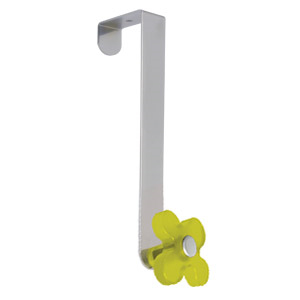 door hanger chrome with flower pistacchio transparent coat hook rack n251