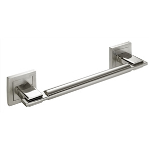 230mm door handle 50mm rossette satin nickel mod naos